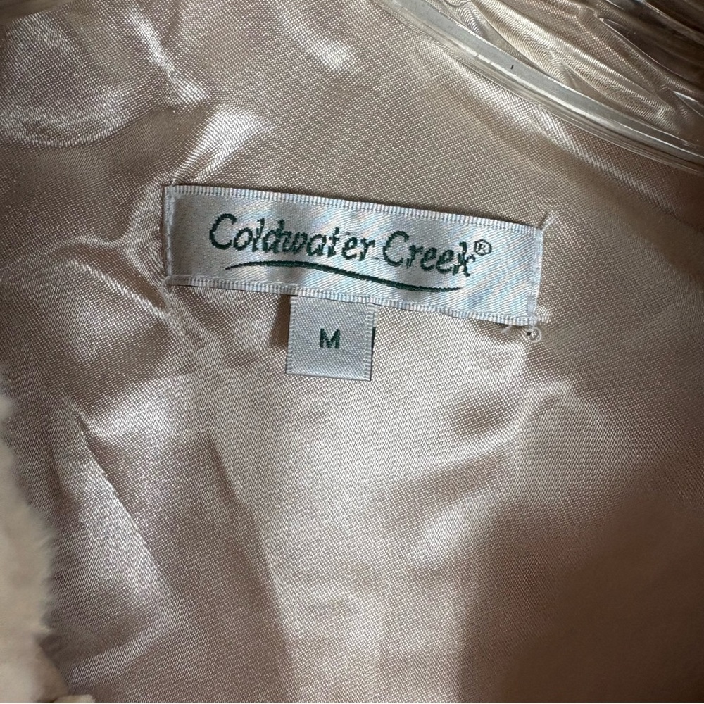 COLDWATER CREEK Faux Fur Vest in Tan Size Medium -- WOW WOW WOW!!! - Picture 8 of 12